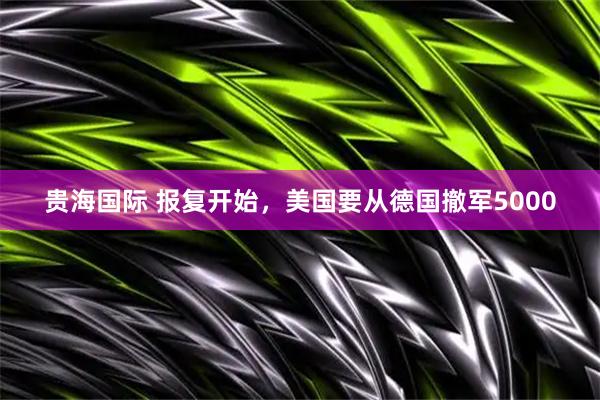 贵海国际 报复开始，美国要从德国撤军5000